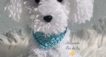 Mini Poodle - Amigurumi de Crochê