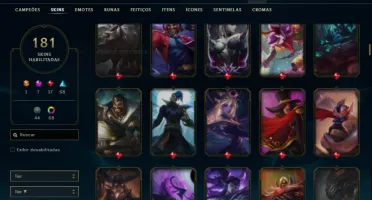 Conta De Lol Com 181 Skins, Esmeralda Level 691, Ja Foi D2