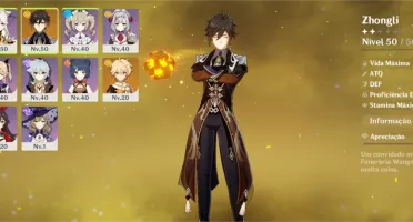 Zhongli + lança 5 estrelas