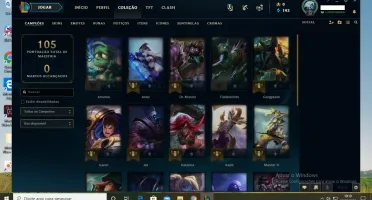 Conta SMURF UNRANKED 1 SKIN 24 CHAMPS