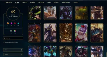 Conta ouro 4 (ex plat) com 49 skins e 88 champs
