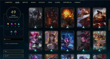 Conta ouro 4 (ex plat) com 49 skins e 88 champs