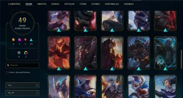 Conta ouro 4 (ex plat) com 49 skins e 88 champs