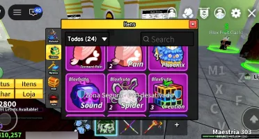 Conta De Blox Fruit Muito Boa Com Passes E Frutas Perm