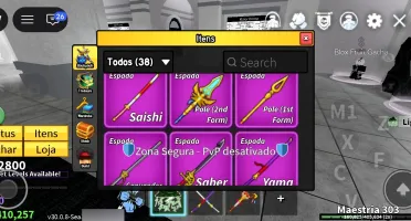 Conta De Blox Fruit Muito Boa Com Passes E Frutas Perm