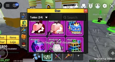 Conta De Blox Fruit Muito Boa Com Passes E Frutas Perm