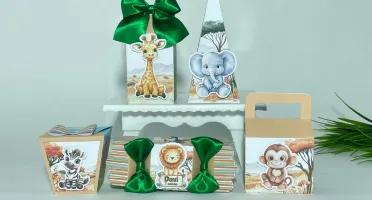 Kit Festa 20 Lembrancinhas Safari Personalizadas
