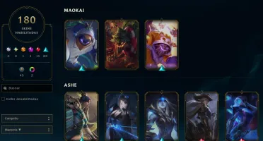 Vendo conta de lol 180 skins +++