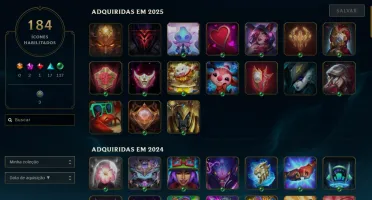 Vendo conta de lol 180 skins +++