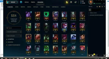 Conta LoL- SoloQ: Diamante IV - 133 campeões - 80 skins