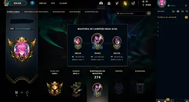Conta 7 Skins Prestígio + Vayne Ladra de Almas