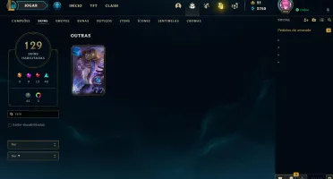 Conta 7 Skins Prestígio + Vayne Ladra de Almas