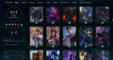 Unranked com 120 Champs e 213 Skins ( MAIN ADC )