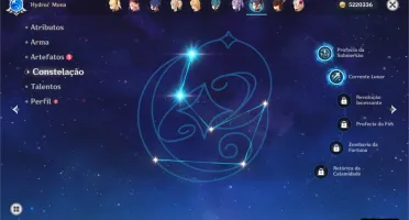 Conta genshin impact ar 55 6 personagens 5 estrelas