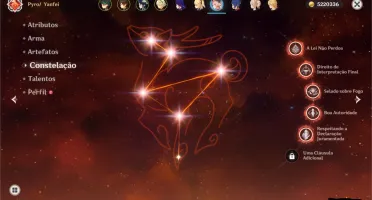 Conta genshin impact ar 55 6 personagens 5 estrelas