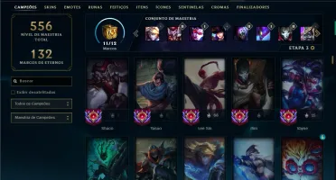Prata 3 com TODOS os champs e 90 Skins ( Mais de 150 Jogos )