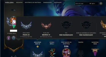 Prata 3 com TODOS os champs e 90 Skins ( Mais de 150 Jogos )