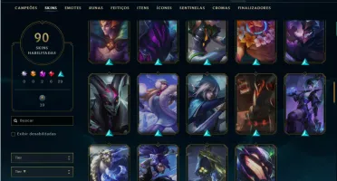 Prata 3 com TODOS os champs e 90 Skins ( Mais de 150 Jogos )