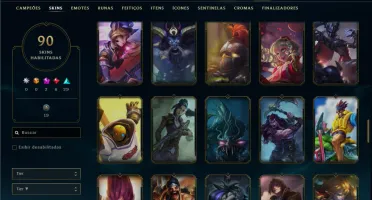 Prata 3 com TODOS os champs e 90 Skins ( Mais de 150 Jogos )