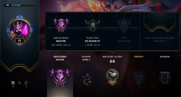 conta lol master rank 1 rengar