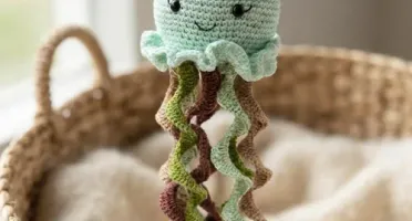 Polvo Colorido em Amigurumi