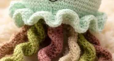 Polvo Colorido em Amigurumi