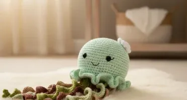 Polvo Colorido em Amigurumi