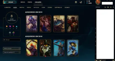 Conta Mestre - 170 PDL - 33 Champ - 5 Skins