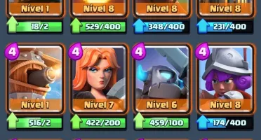 arena 11 xp10 10 lendarias 7 level 2 sparky 5 cartas
