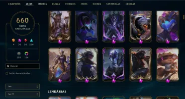 Vendo Conta De Lol de 2017 - Diamante- 660 Skins