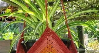 Cestinha / Suporte para Vaso em Crochê