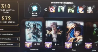 Conta season 2 , mmr ouro, 254 skins e todos Champions.