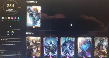 Conta season 2 , mmr ouro, 254 skins e todos Champions.