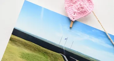 Varal de corações para fotos