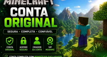 Conta Minecraft Original | VIP MushMC + Cosméticos Lunar