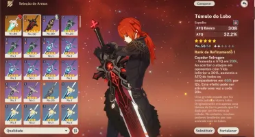 Conta de Genshin Impact - Late game - Muitos personagens 5*