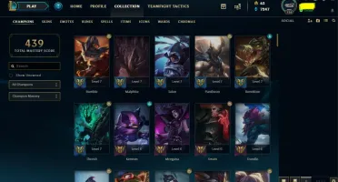 Conta gold 2, NVL 126, 124 campeões e 104 skins