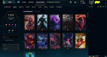 Conta gold 2, NVL 126, 124 campeões e 104 skins
