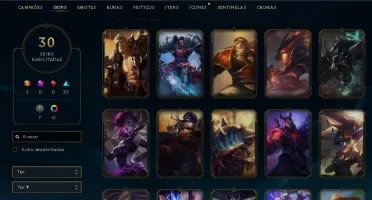 CONTA DE LEAGUE OF LEGENDS BARATA 30 SKINS 1 ULTIMATE