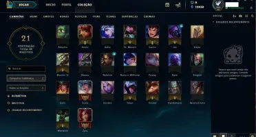 Conta LOL Diamante IV 2019 - 75 Vitória e 43 Derrota