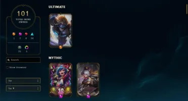 conta lol platina 1 75 pdl, 101 skins, emote e borda diamond
