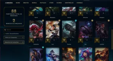 Conta ouro 4 BARATA com 34 champs e 2 skins