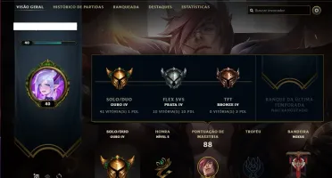 Conta ouro 4 BARATA com 34 champs e 2 skins