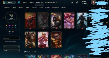 Conta League Of Legends Platina 78 skins (High Quality)