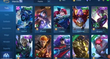 conta lvl 67 115skins 92 herois 5emblemas full