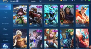 conta lvl 67 115skins 92 herois 5emblemas full