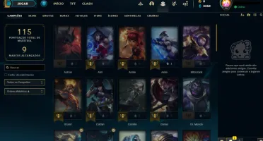 CONTA GOLD IV DE LEAGUE OF LEGENDS COM 5 SKINS VITORIOSAS
