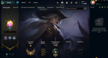 CONTA GOLD IV DE LEAGUE OF LEGENDS COM 5 SKINS VITORIOSAS