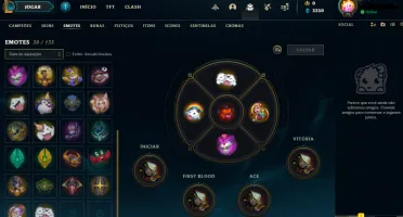 CONTA GOLD IV DE LEAGUE OF LEGENDS COM 5 SKINS VITORIOSAS