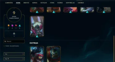 Unranked com 40 Champs e 9 Skins + 2 Fragmentos